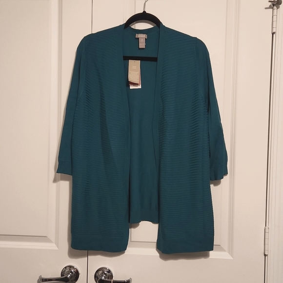 Dylan 3/4 sleeve cardigan Poseidon color size 3 - Picture 1 of 5